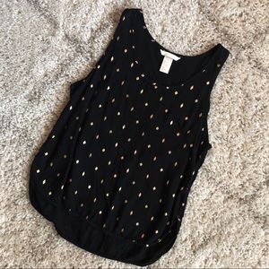 H&M Metallic Gold Tank ✨